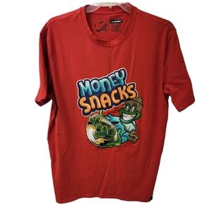 Civilized Money Snacks Red Frog Shirt SIZE 2x